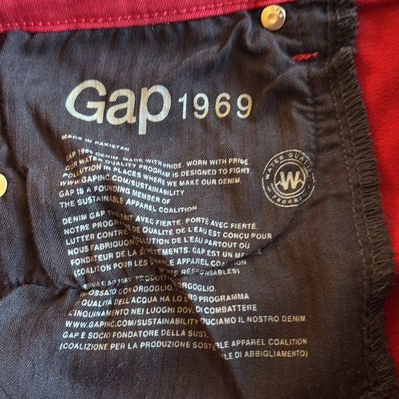Gap Cranberry Red Skinny Jeans 14 Short - Picture 4 of 5